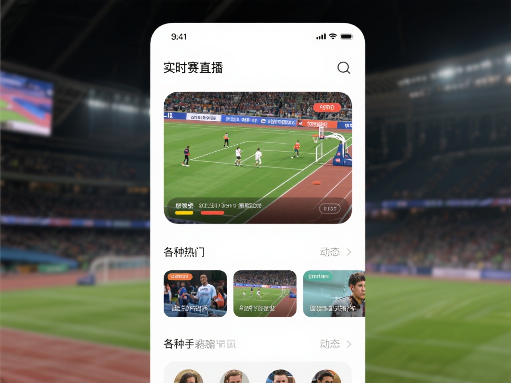实时赛事直播：&nbsp;在这个模块中，你能够实时观看各类热