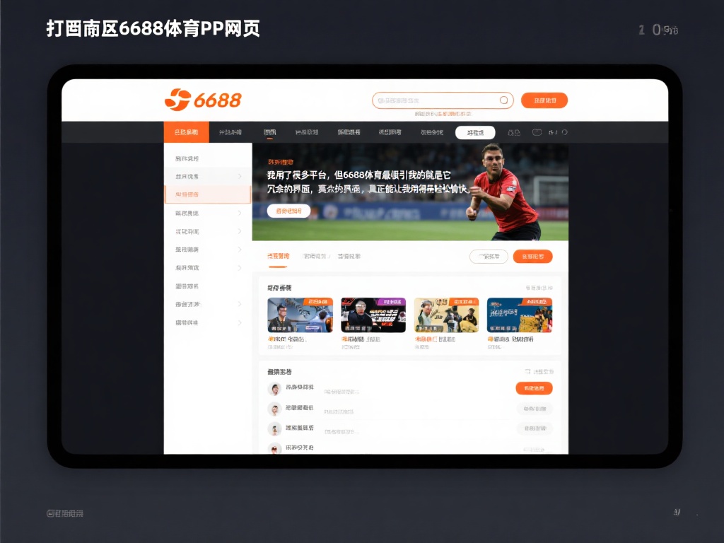 当你打开6688体育app网页时，其简洁明快的页面